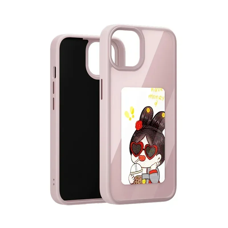 Eleganckie Etui z E-ink Ekranem i NFC dla iPhone, Anime Girl 📱