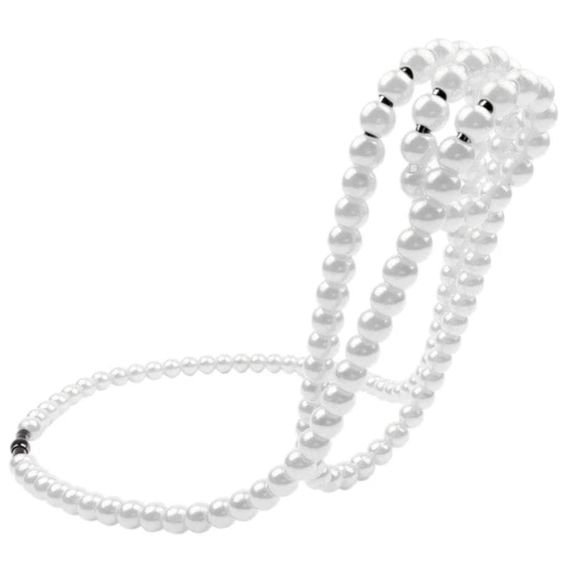 Kreatywny Stojak na Wino z Perłowym Naszyjnikiem - Nowość 🍷