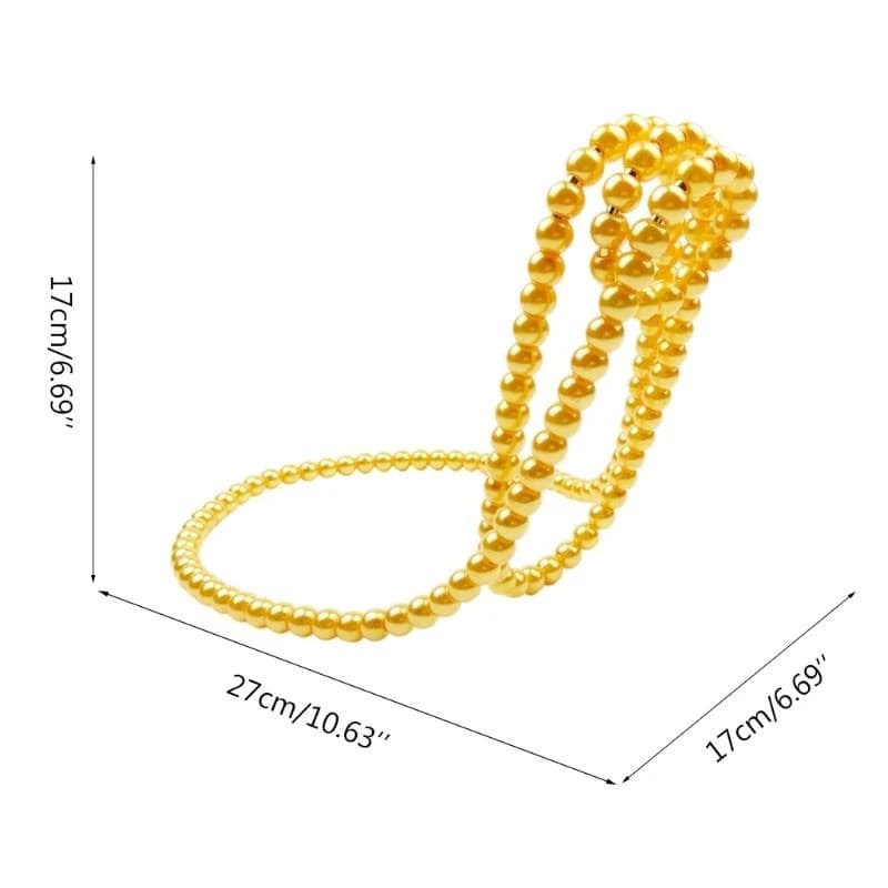 Kreatywny Stojak na Wino z Perłowym Naszyjnikiem - Nowość 🍷