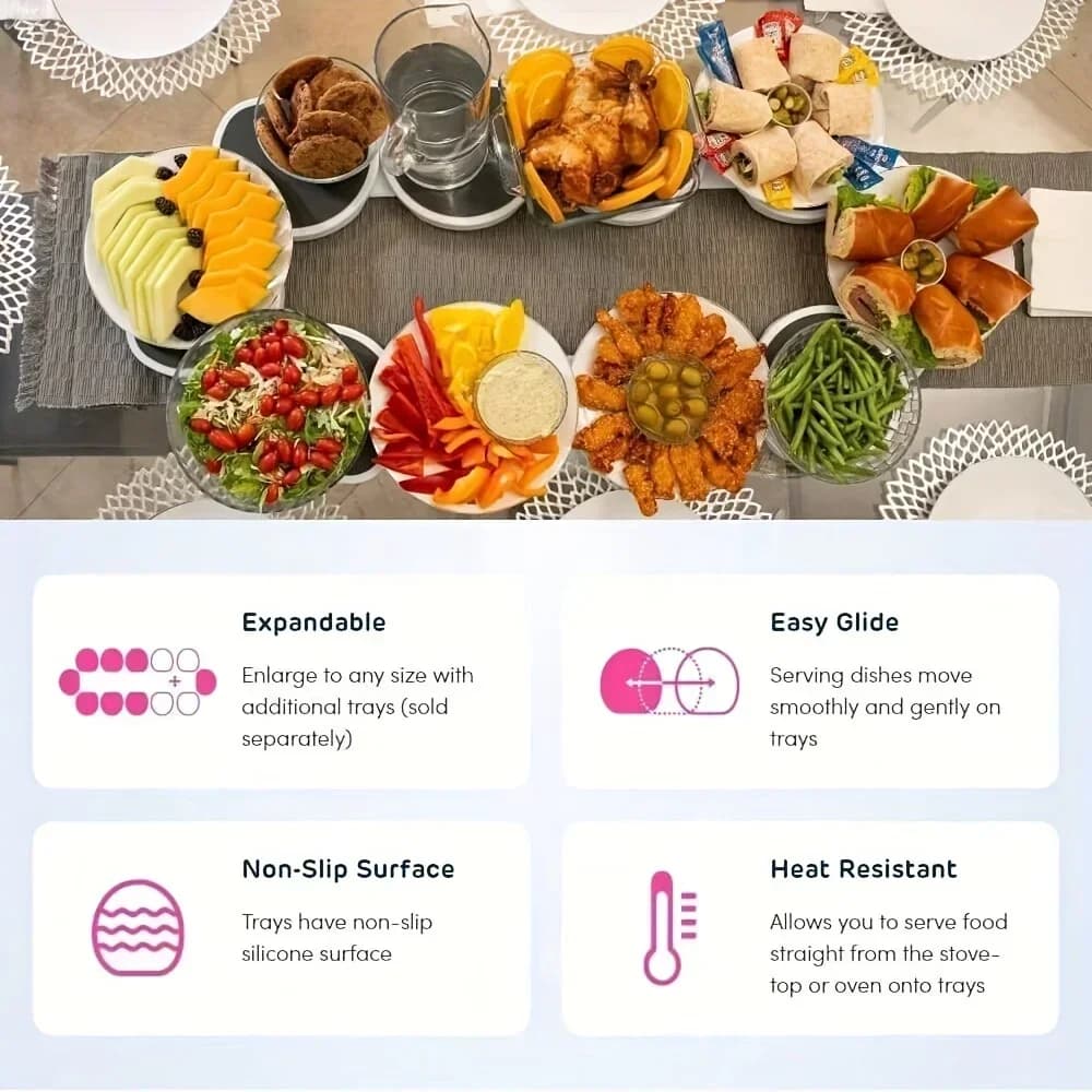 Obrotowy Stół Kuchenny 360 Stopni, Odporny na Ciepło, Idealny na Blat 🔄